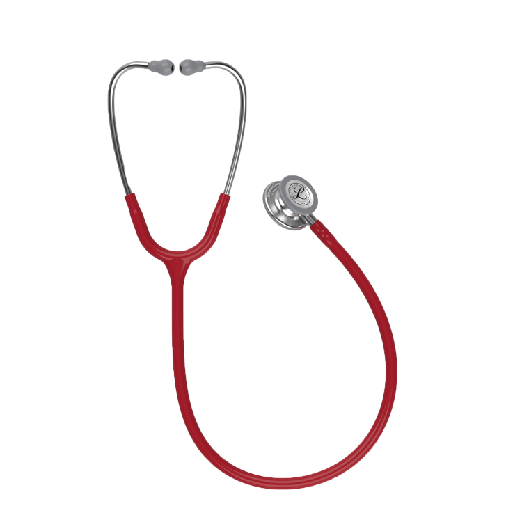گوشی پزشکی لیتمن کلاسیک 3 زرشکی استیل